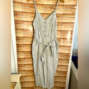 Women’s size large green, and white romper pants